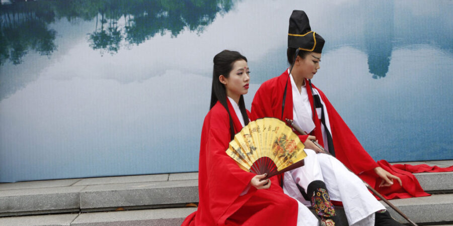 Korean Girl With Traditional Costume