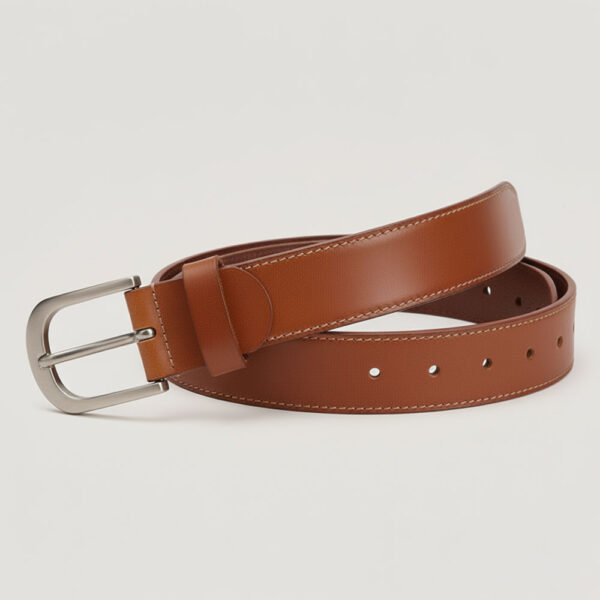 Stylish Brown Leather Belt