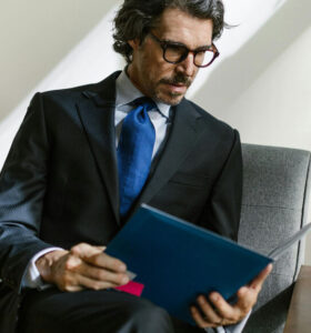 Men's Black Trench Coat