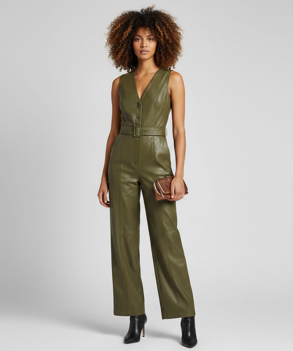 Soft Leather Jumpsuit - Image 3