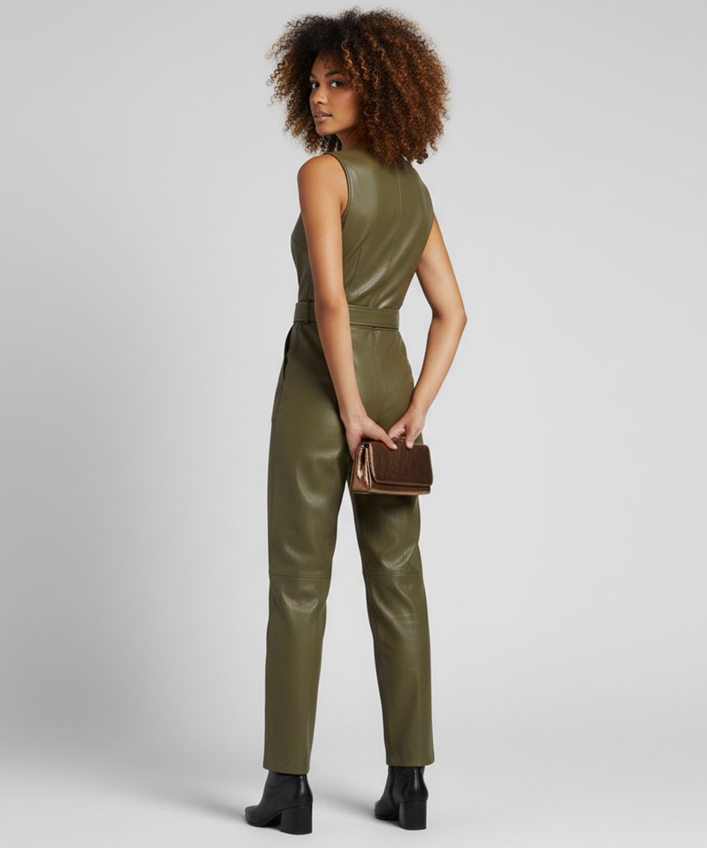 Soft Leather Jumpsuit - Image 4